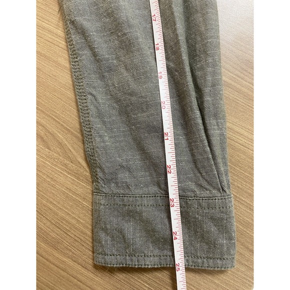 Carhartt Women's M 8/10 Olive Green Brushed 100% Cotton Button Down Shirt Fall - Picture 11 of 11